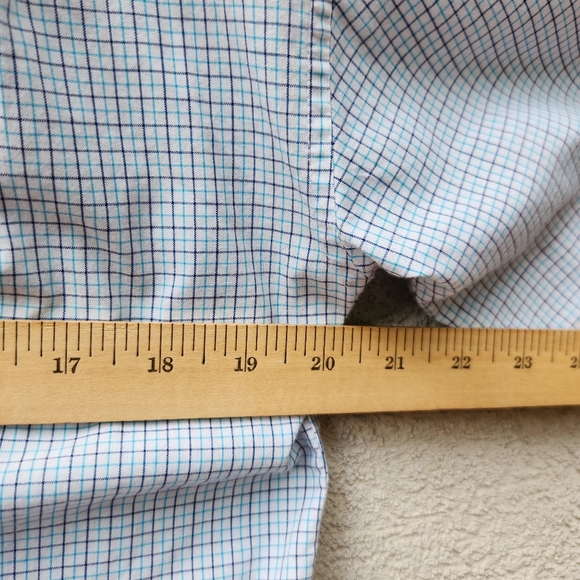 PATAGONIA Men’s Shirt Small Blue Plaid Common Threads Organic Cotton - Picture 10 of 11